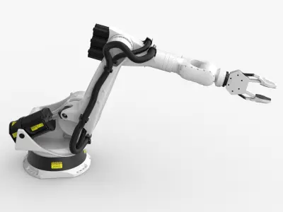  Cinema 4D Rigged Industrial Robotic arm 