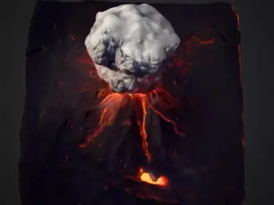 Volcano Eruption Texture Texture