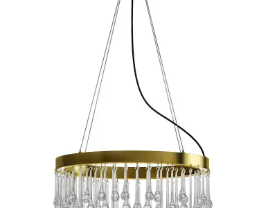 luxor gold designers fountain chandeliers 3D model