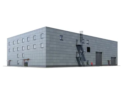 Factory building V3 3D model
