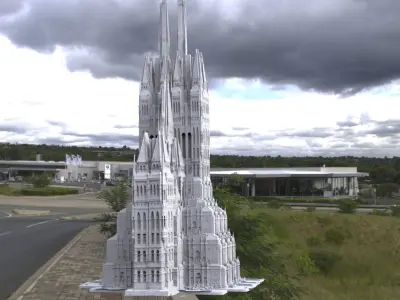 Wizarding world arch warlocks tower 3D  3D model