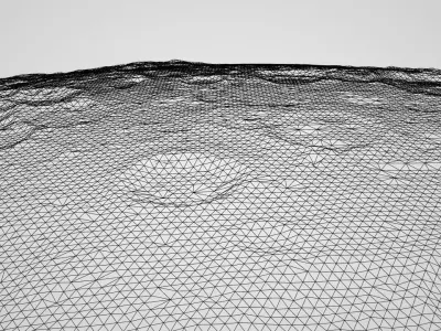 The Moon - High Poly Sculpted Model 3D model