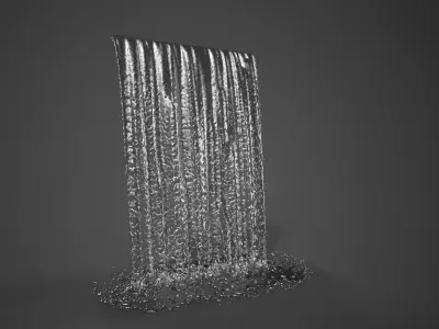 Animated Waterfall 250cm W 155cm H 3D model
