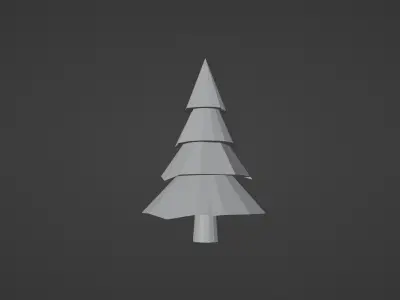 Low Poly Pine Tree Free 3D model