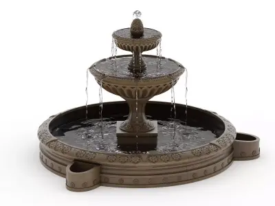 Fountain 05 PBR Realistic Low-poly 3D model