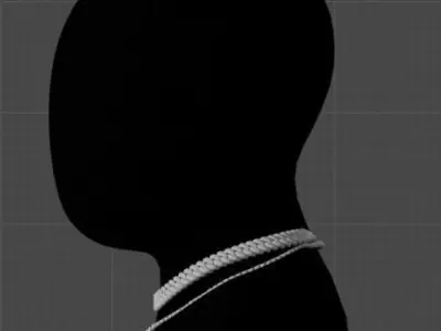 Bring Creativity to your Neck with Our Cuban Chain Low-poly 3D model