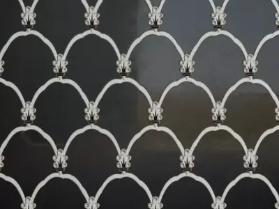 Decorative Glass Pattern Transparent PBR Seamless Texture
