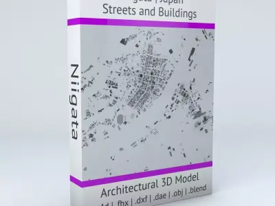 Niigata Streets and Buildings 3D model