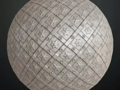 Silver Metal Gate PBR Seamless Texture