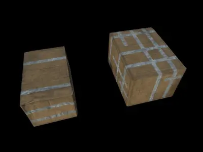 Cardboxes Pack 2 Low-poly 3D model