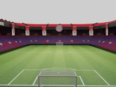 Bayern Munchen Football Stadium Low-poly 3D model