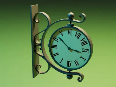wall street clock 3D model