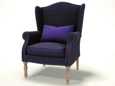wingback chair fhouse 3D Model Pack