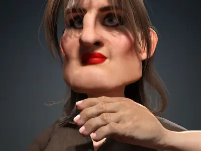 Mrs Ugly Rigged 3D Model  3D model