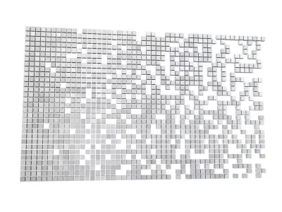 Pixel Composition Background v1 002 Low-poly 3D model
