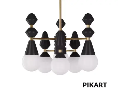 Dome chandelier V6 3D model