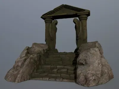 Souls Gate Low-poly 3D model