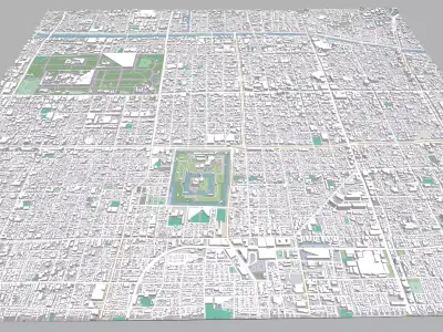 Cityscape Kioto Japan 3D model