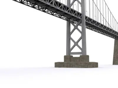 Oakland Bay Bridge Low-poly 3D model