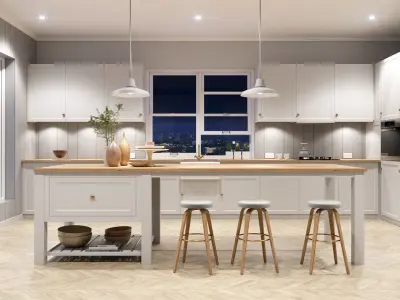 Octane Cinema 4D Scene files - French Country Kitchen Interior 3D model
