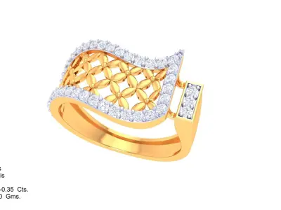 Women Ring  Render 3dm STL OBJ FBX Details 3D print model 156