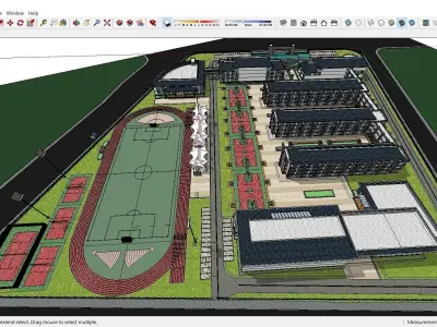 Sketchup School and University K3 3D model