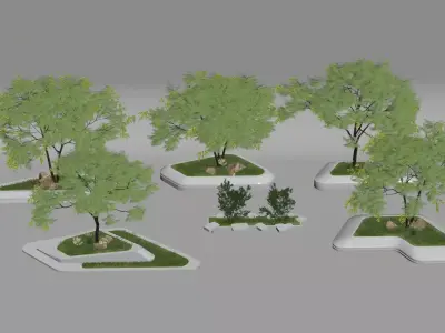 landscape tree pit 3D model