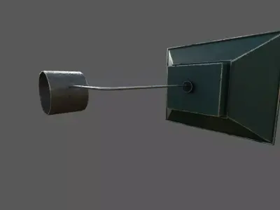 projector window with light Low-poly 3D model