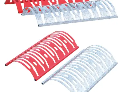 Bicycle stands flat 3D model