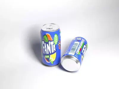 Fanta Cans 3D model