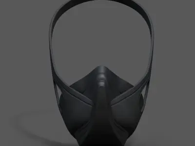 Helmet gas mask scifi military combat soldier armor scifi  Low-poly 3D model