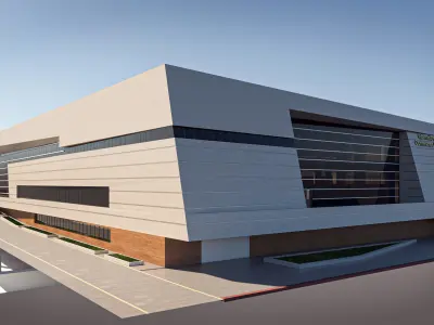 High Detail Conference Center low poly Low-poly 3D model