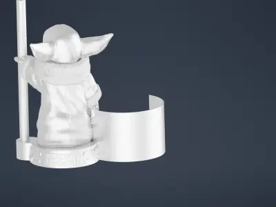Baby Yoda Holding Coffee Filters 3D print model