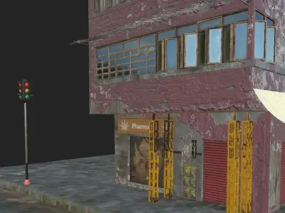 old house Low-poly 3D model 10