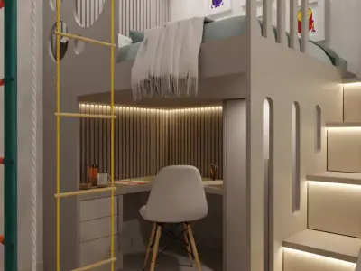 children bedroom 3D model purchase