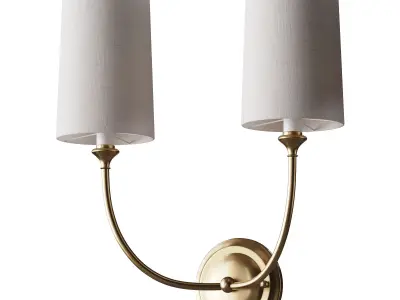 Modern Charleston Sconce - 2 Light 3D model