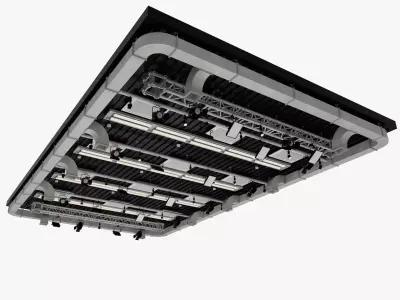 Ceiling Ventilation Pipes 21 3D model