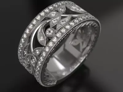 Bio wedding band 3D print model