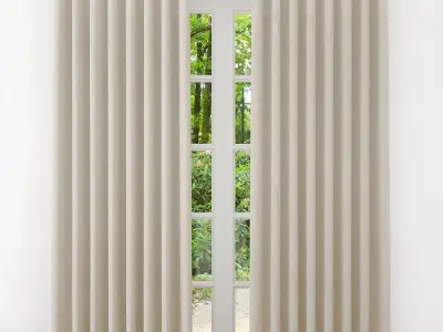 Curtain blackout curtains 3D model