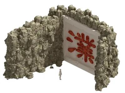 Mountain - Stone Wall 332 3D model