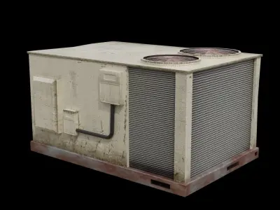 roof air conditioner Low-poly 3D model