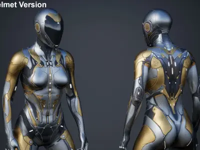 Sci-Fi Female 4 Low-poly 3D model