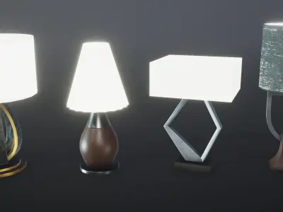 Modern Lamp Pack Low-poly 3D model