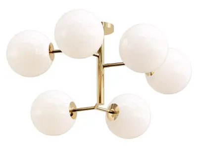 CONSTELLATION gold ceiling light with five balls 3D model
