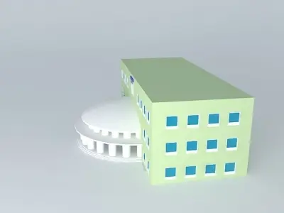 PARK PLACE HOTEL BUILDING FOR MONOLOPY 3D model