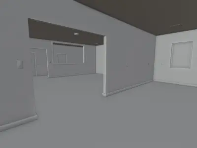 Retro 80s Apartment Interior Low-poly 3D model