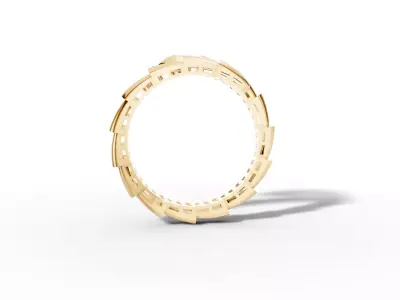 Snake Scale Wrap Ring   Jewelry Collection 003 3D print model