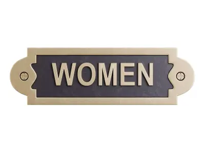 Solid Brass Sign Women 3D model