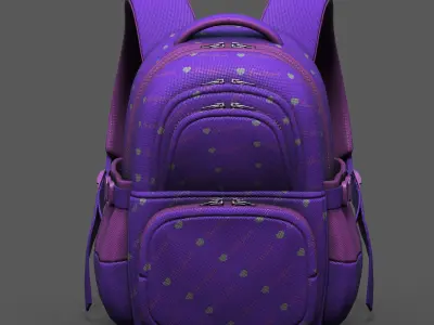 Backpack Camping bag baggage human scifi  Low-poly 3D model