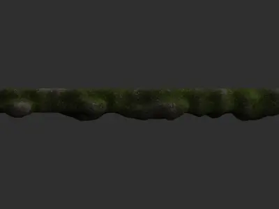 Rock Walkway 1 - Moss 1 Low-poly 3D model